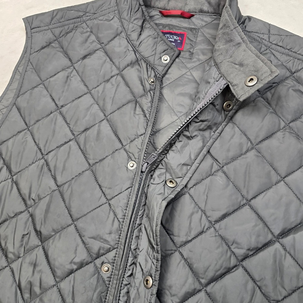 UNTUCKit Diamond Quilt Vest Mens Large Gray Lt Weight Wynwood‎ Zip & Snap - Picture 8 of 12
